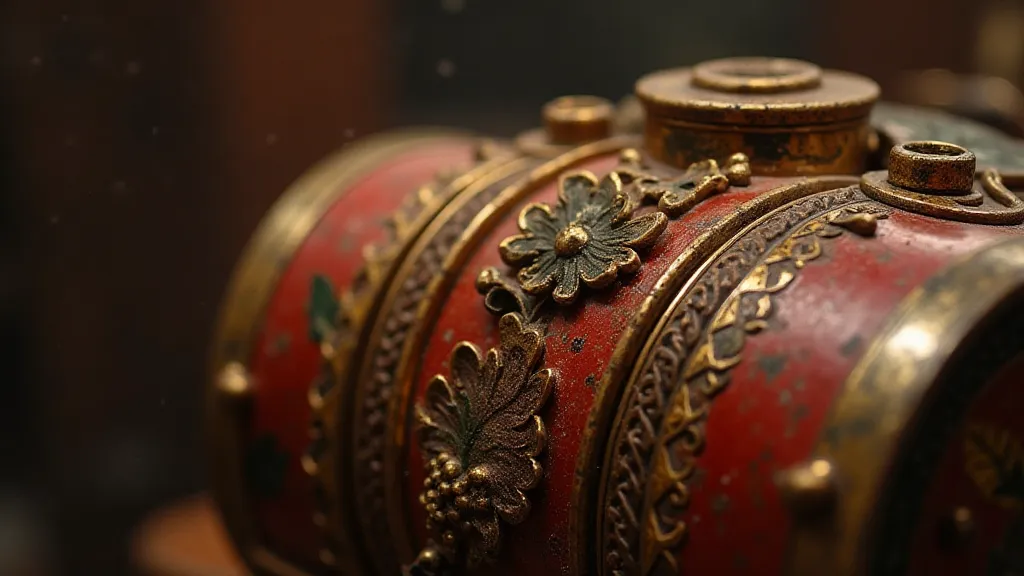 Antique accordion bellows detail