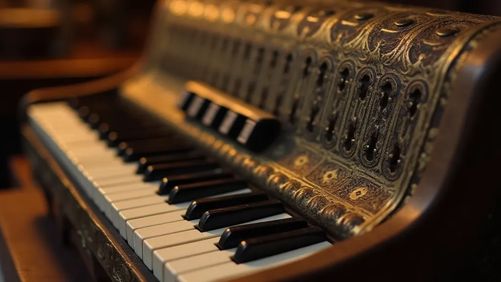 Antique accordion detail