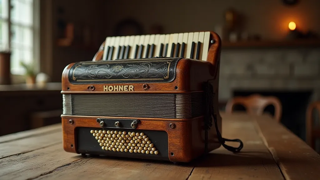 Vintage accordion detail