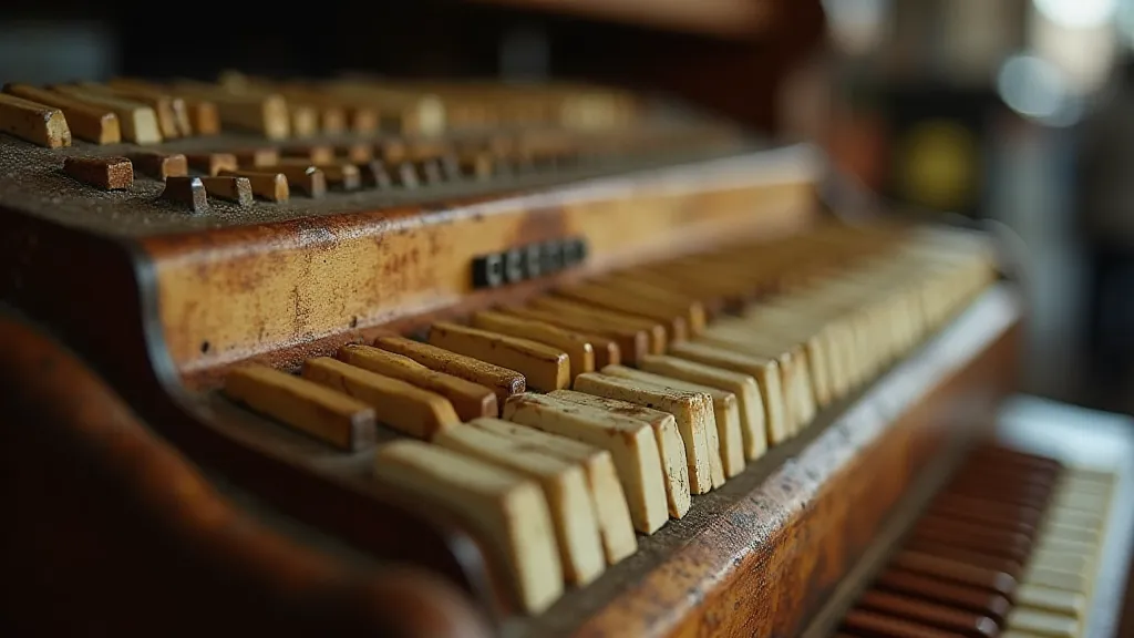 Vintage accordion keys