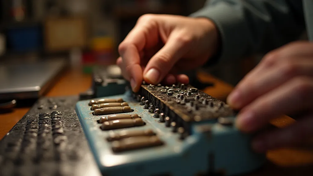 Craftsman restoring an accordion reed