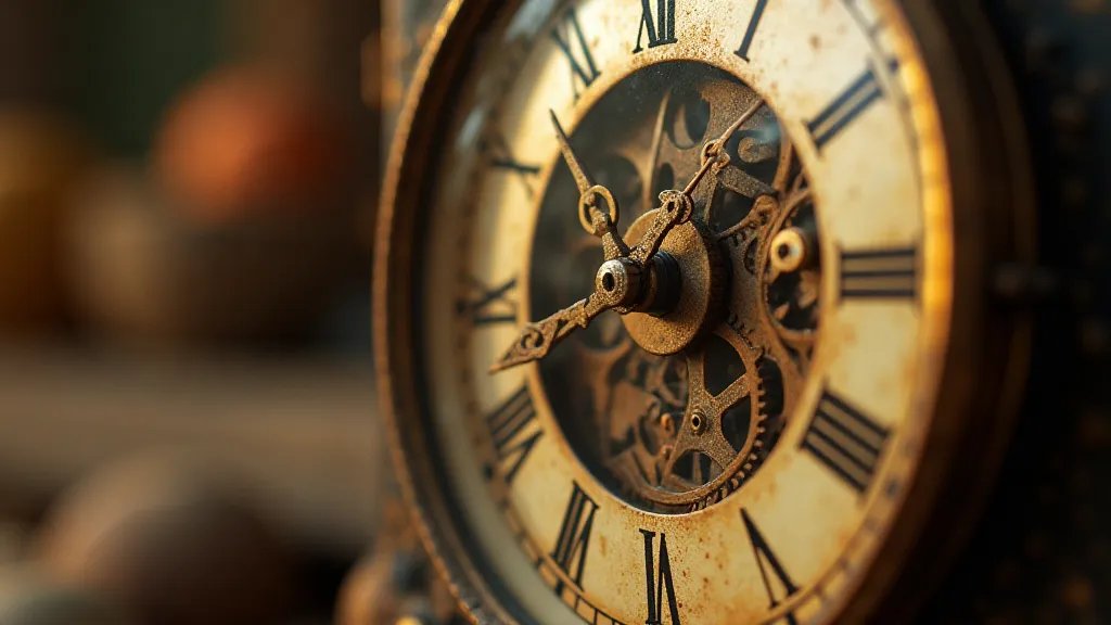Close-up of clock gears
